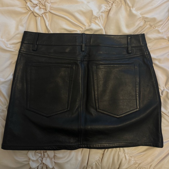 Helmut Lang Black Leather 5-Pocket Mini Skirt - Picture 7 of 14